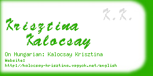 krisztina kalocsay business card